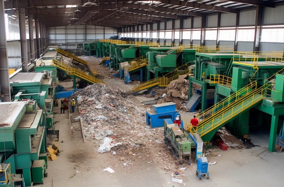 Roofing Recycling power plant facility.